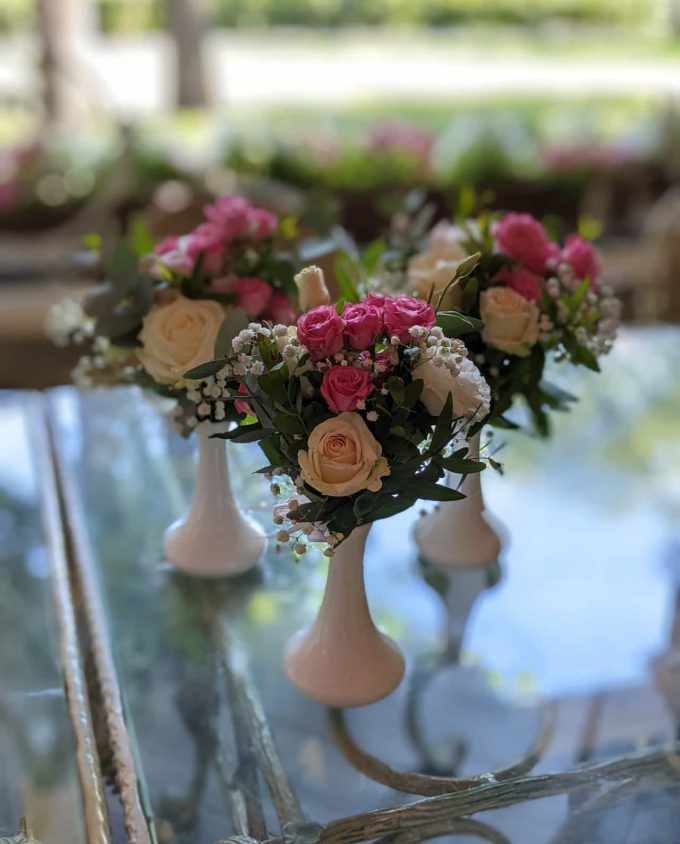 Цветы на свадебный стол